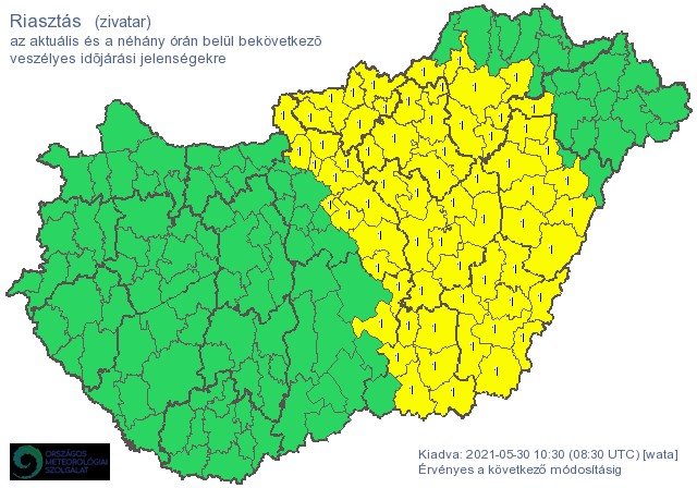 Riasztást adtak ki az egész országra