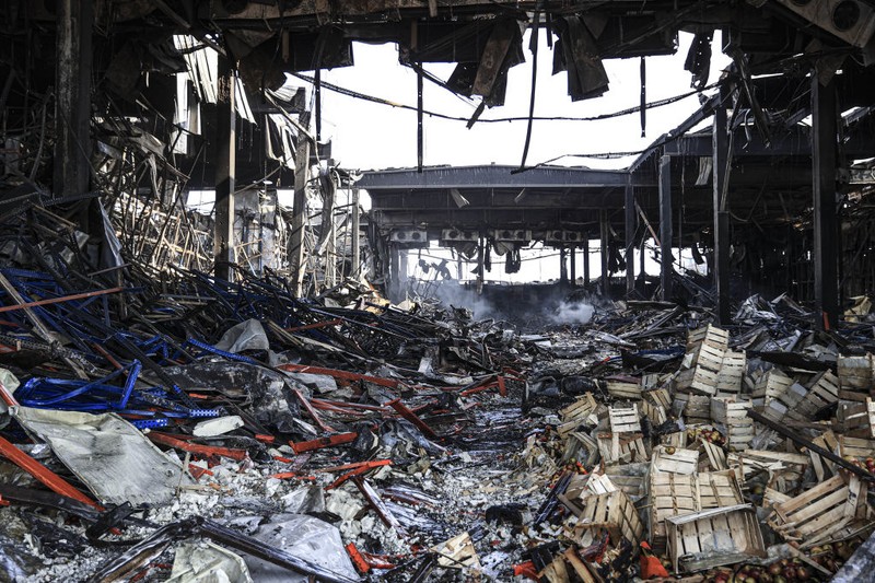 Megsemmisült Ukrajna legnagyobb élelmiszertárolója