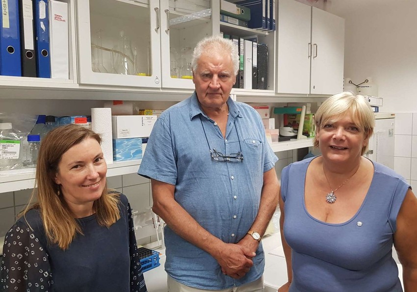 A balatonfüredi DRC  vezetői (balról jobbra): Kovács Bernadett, a DRC cégvezetője, Prof. Dr. Korányi László ügyvezető, Dr. Pozsgay Csilla, stratégiai igazgató