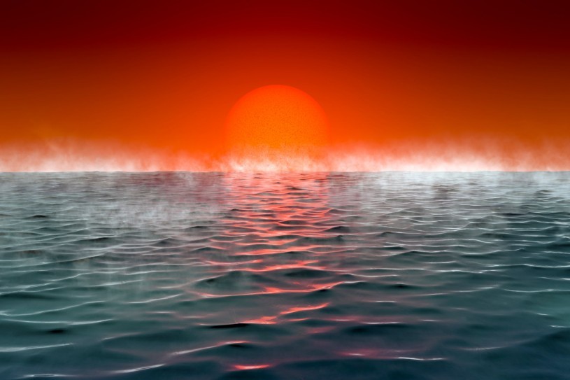 Így néz ki a hycean bolygó elképzelt képe – Illusztráció: Amanda Smith / University of Cambridge