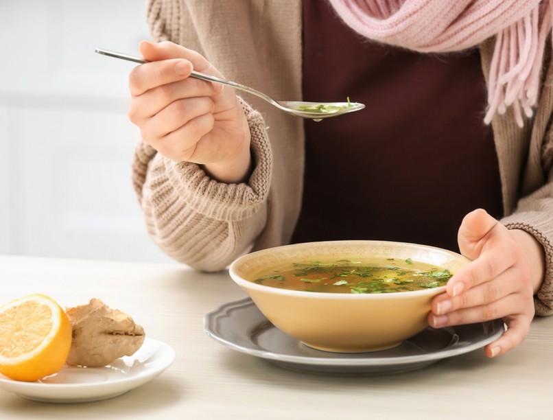 húsleves, megfázás, gyógyhatás