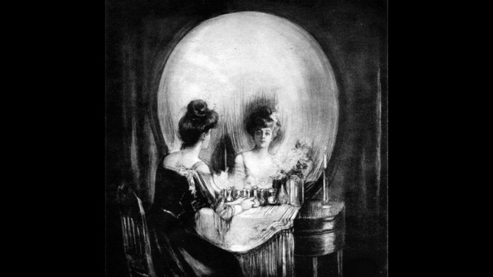 Ez egy 1892-es műalkotás, amelyet Charles Allan Gilbert készített Minden hiúság címmel.