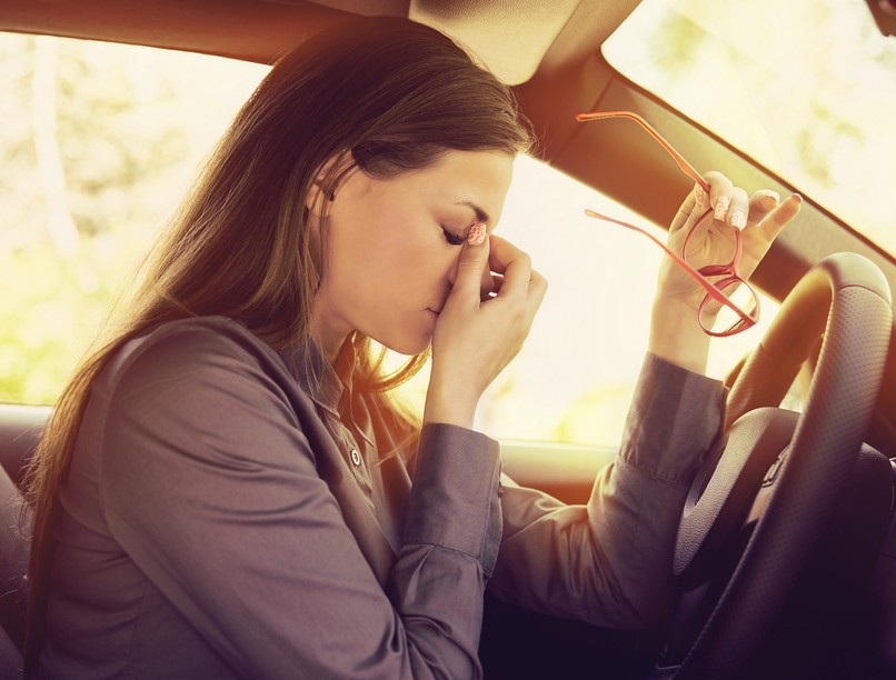 migrén, vezetés, közben