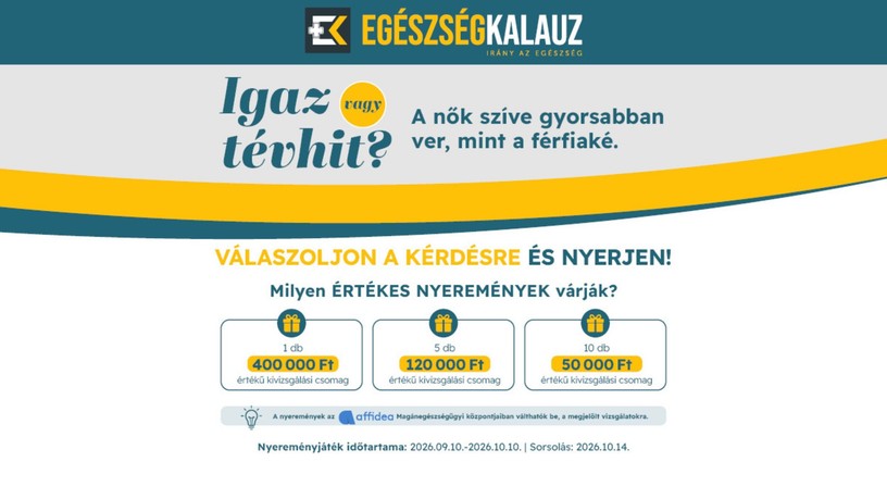 Igaz vagy tévhit tudásTeszt nyereményjáték