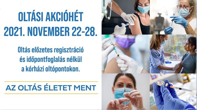 Oltási akcióhét a kórházi oltópontokon: ezeket kell tudni róla!
