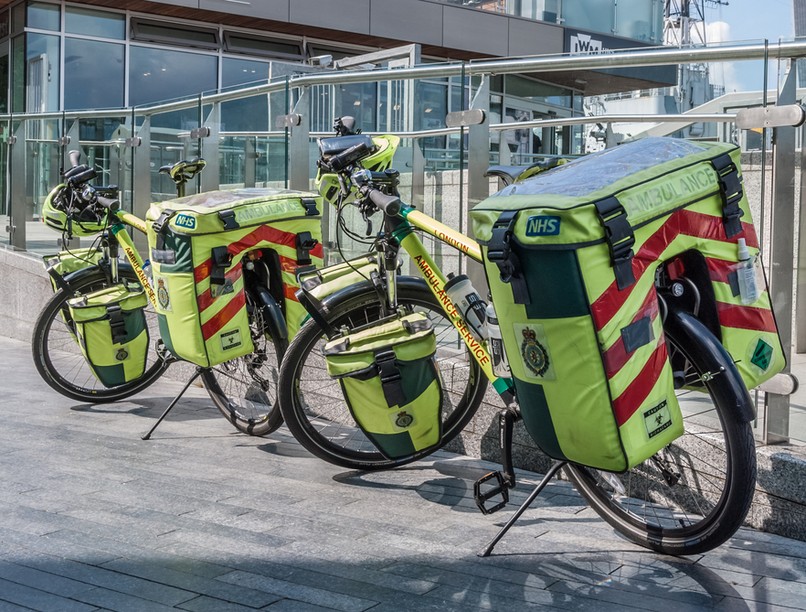 kerékpár, mentős, biciklis mentő